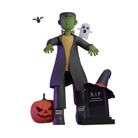 Halloween Frankenstein 3D Icon