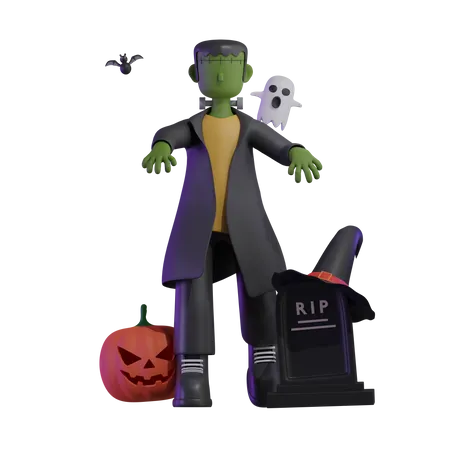 Halloween Frankenstein 3D Icon