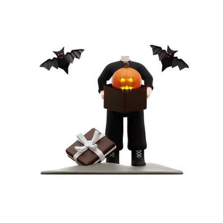 Garçon d'Halloween  3D Illustration