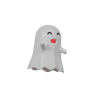 halloween ghost 3d logo