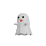 3d halloween ghost logo
