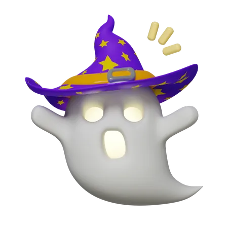 3 D Halloween Ghost Icon Traditional Element Of Decor For Halloween Icon Isolated On Gray Background 3 D Rendering Illustration Clipping Path 3D Icon