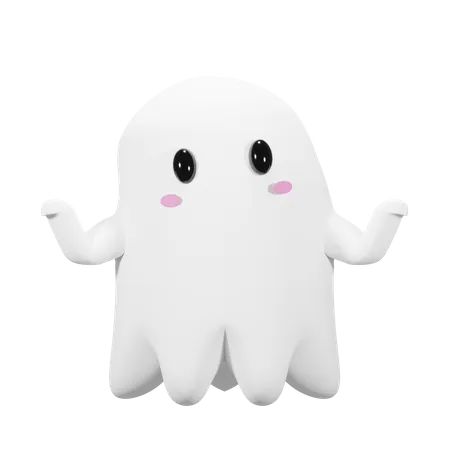 Halloween Ghost Pointing  3D Icon