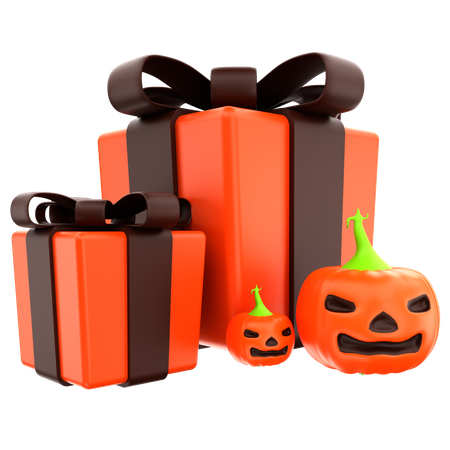 Halloween Gift Box  3D Icon