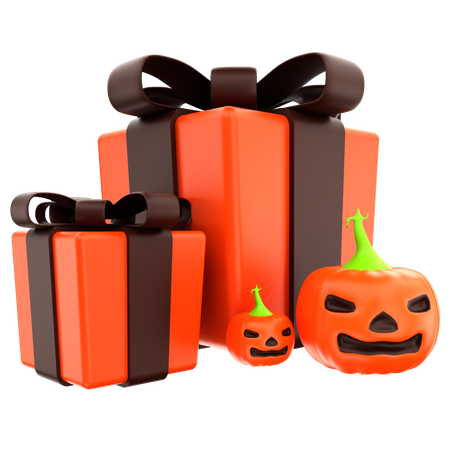 Halloween Gift Box  3D Icon