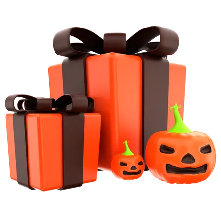 3 D Icon Halloween Gift Box Illustration 3D Icon
