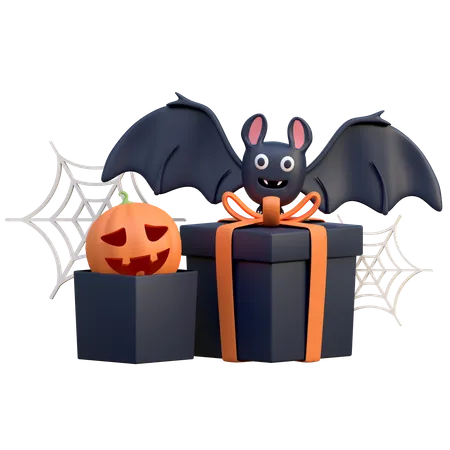 Halloween Giftbox  3D Icon