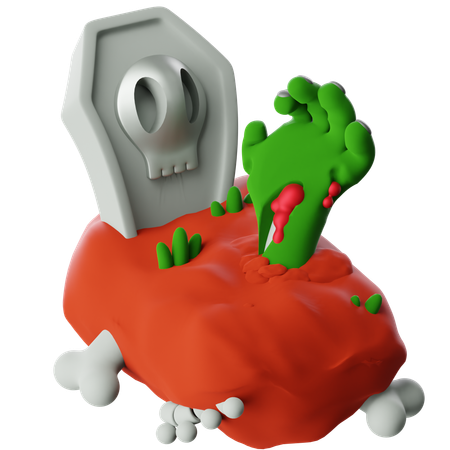 Halloween Grave  3D Icon