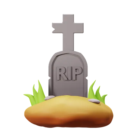 Halloween Grave  3D Icon