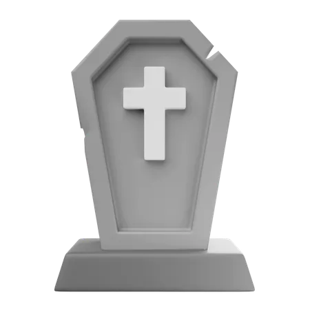 Halloween grave stone tomb  3D Icon