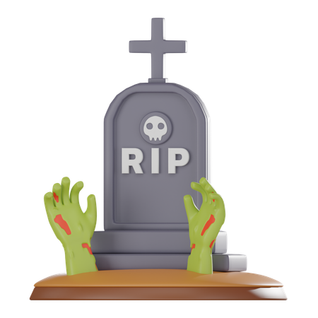 Halloween Gravestone  3D Icon