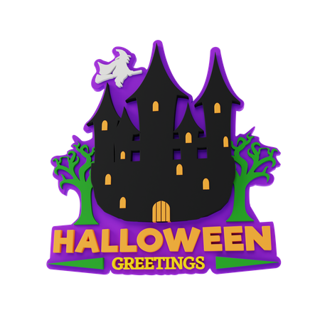 Halloween Greetings  3D Sticker