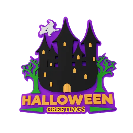 Halloween-Grüße  3D Illustration