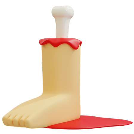 Halloween Horror Severed Foot  3D Icon