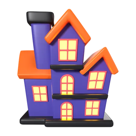 This Is Halloween House 3 D Render Illustration Icon It Comes As A High Resolution PNG File Isolated On A Transparent Background The Available 3 D Model File Formats Include BLEND OBJ FBX And GLTF 3D Icon