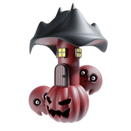 Halloween House  3D Icon