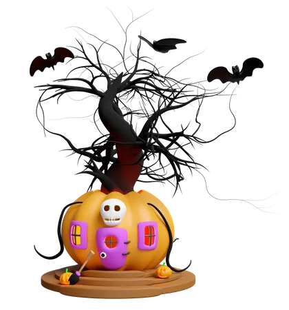 Halloween House  3D Illustration