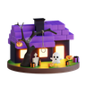 3d halloween house