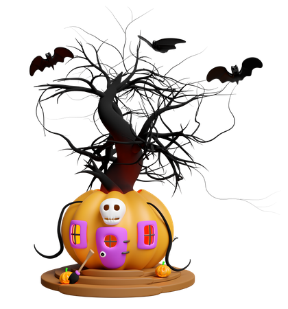 Halloween House  3D Illustration