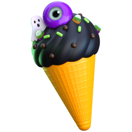 Halloween Ice Cream  3D Icon
