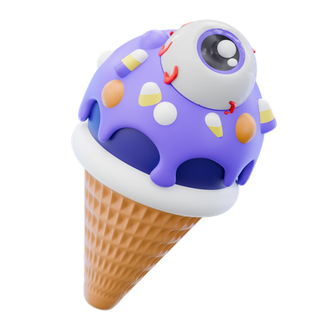 Halloween Ice Cream  3D Icon