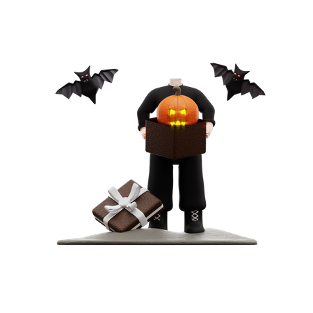 Halloween-Junge  3D Illustration