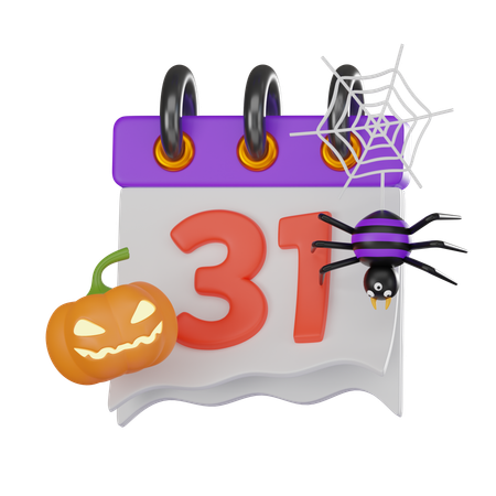 Halloween Kalender  3D Icon