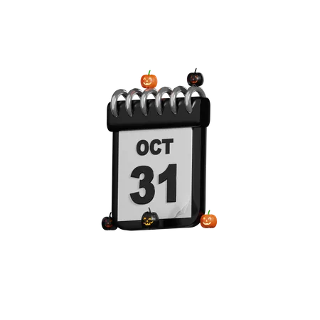 Halloween Kalender  3D Icon