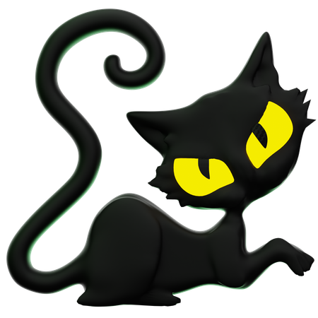 Halloween-Katze  3D Icon