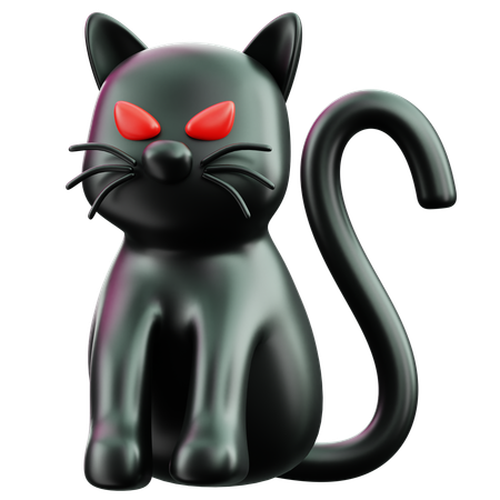 Halloween-Katze  3D Icon