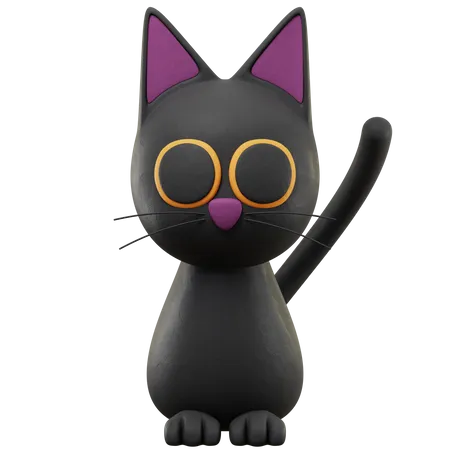 Halloween-Katze  3D Icon