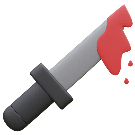 Halloween Knife 3 D Icon Illustration 3D Icon