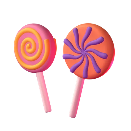 Double The Halloween Sweetness With Our Double Halloween Lollipops In 3 D 3D Icon