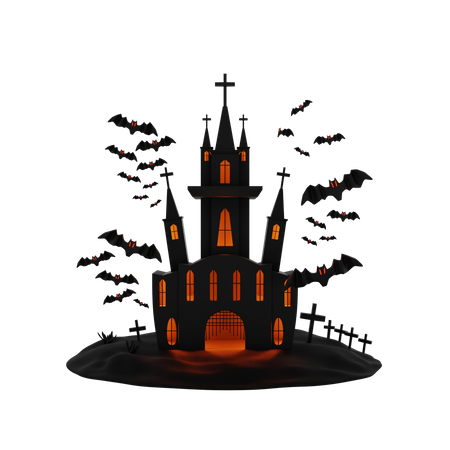 Maison d'Halloween  3D Icon