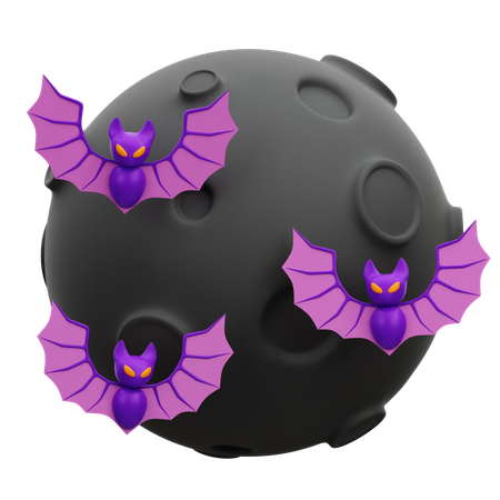 Halloween Moon  3D Icon