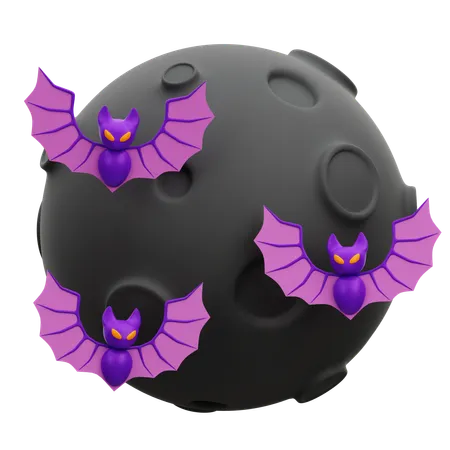 Halloween Moon  3D Icon