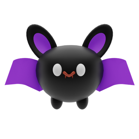 Morcego do dia das bruxas  3D Illustration
