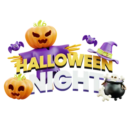 Halloweennacht  3D Icon