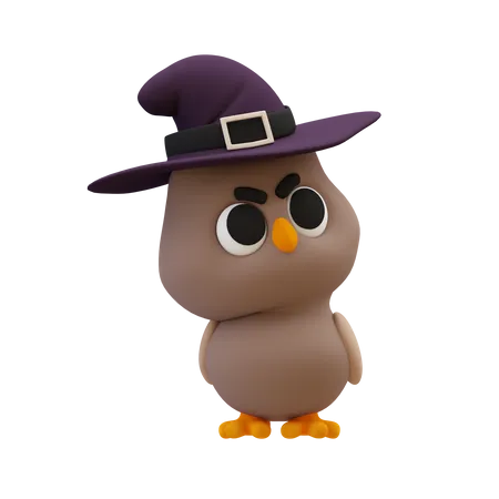 Halloween Owl 3D Illustration