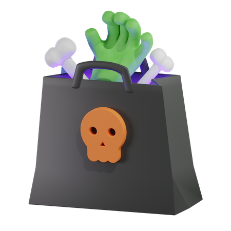 Halloween Papiertüte  3D Icon