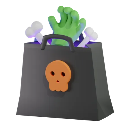 Halloween Papiertüte  3D Icon