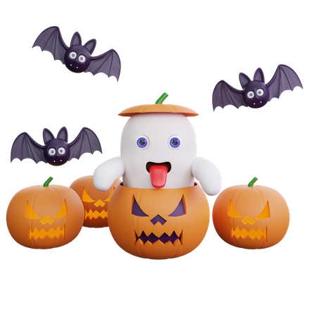 Halloween Party  3D Illustration