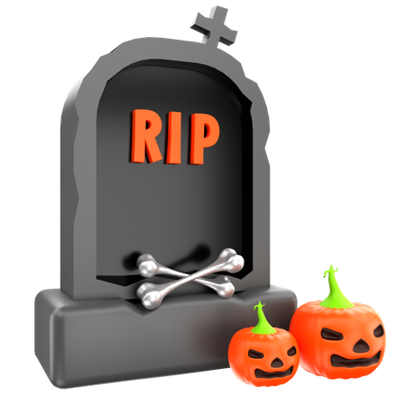 Pierre tombale d'Halloween  3D Icon