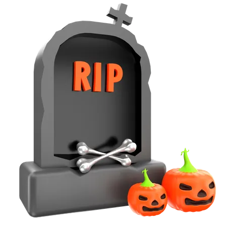 Pierre tombale d'Halloween  3D Icon