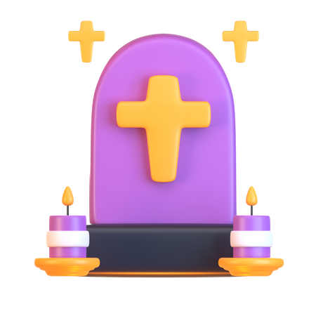 Pierre tombale d'Halloween  3D Icon