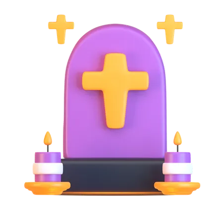 Pierre tombale d'Halloween  3D Icon