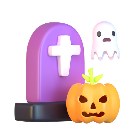 Pierre tombale d'Halloween  3D Icon