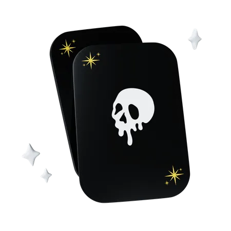 3 D Halloween Tarot Icon Traditional Element Of Decor For Halloween Icon Isolated On Gray Background 3 D Rendering Illustration Clipping Path 3D Icon