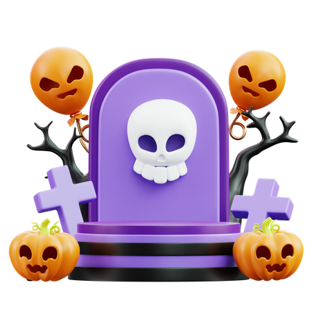 Halloween Podium 4  3D Icon