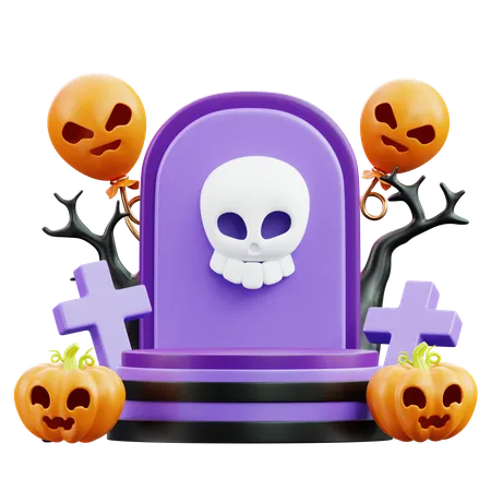 Halloween Podium 4  3D Icon